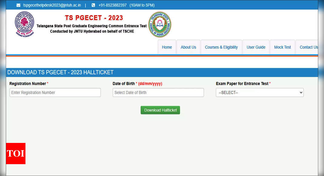 TS PGECET 2023 Admit Card Released, Download On Pgecet.tsche.ac.in ...