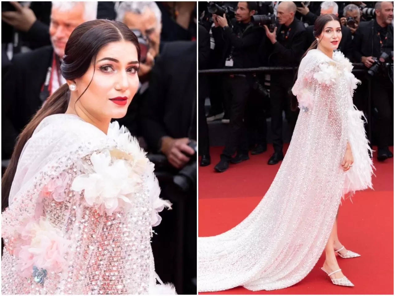 Cannes 2023: Sapna Choudhary makes heads turn with her feather outfit on  the red carpet | Bhojpuri Movie News - Times of India