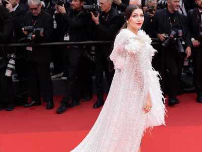 Cannes 2023: Haryanvi dancer Sapna Choudhary walks the red carpet again in a blush pink outfit