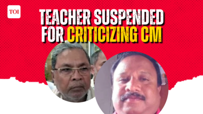 Karnataka school teacher suspended for criticising CM Siddaramaiah, controversy erupts