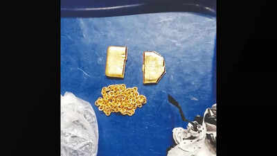 Woman lands at Bengaluru airport with gold pieces fastened to calves; held