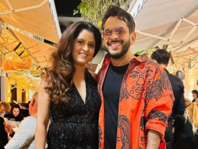 Shark Tank India's Aman Gupta and wife Priya Dagar end Cannes on a glamorous note; the duo stuns in shimmery black and orange outfits