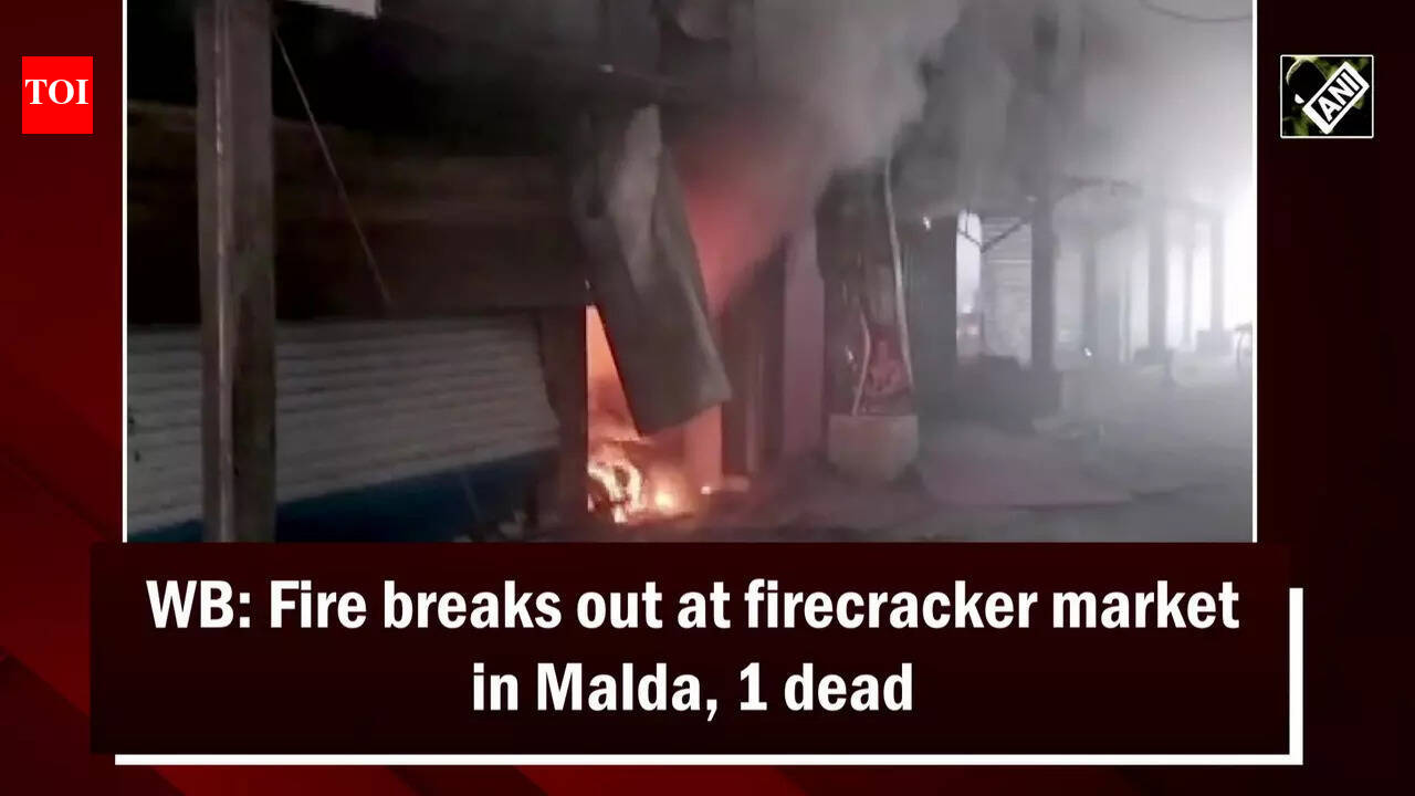 WB: Fire breaks out at firecracker market in Malda, 1 killed