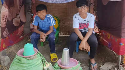 Compassionate youngsters offer cool water to pedestrians in Raipur amid scorching heat