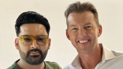Cricketer Brett Lee shares a picture with Kapil Sharma and thanks him for entertaining them, says "Had a great time filming with you"