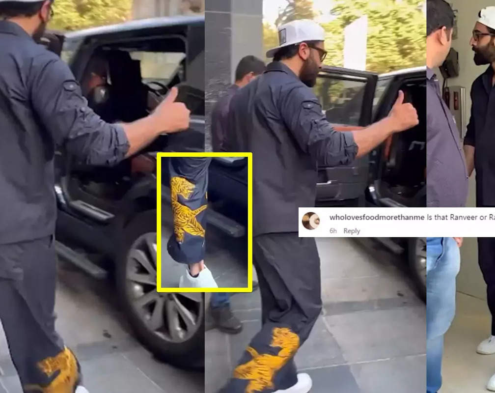 
Ranbir Kapoor's black pants with TIGER prints grabs attention; netizens ask, 'Is that Ranveer or Ranbir'
