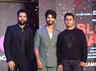 ​Shahid Kapoor looks dapper in a grey suit at the trailer launch of Bloody Daddy