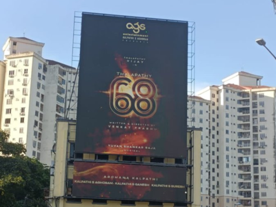 Thalapathy 68 craze: A massive poster is put up in Malaysia Tamil