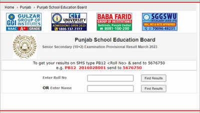 PSEB 12th Result 2023 pseb.ac.in Check To Download Punjab Board