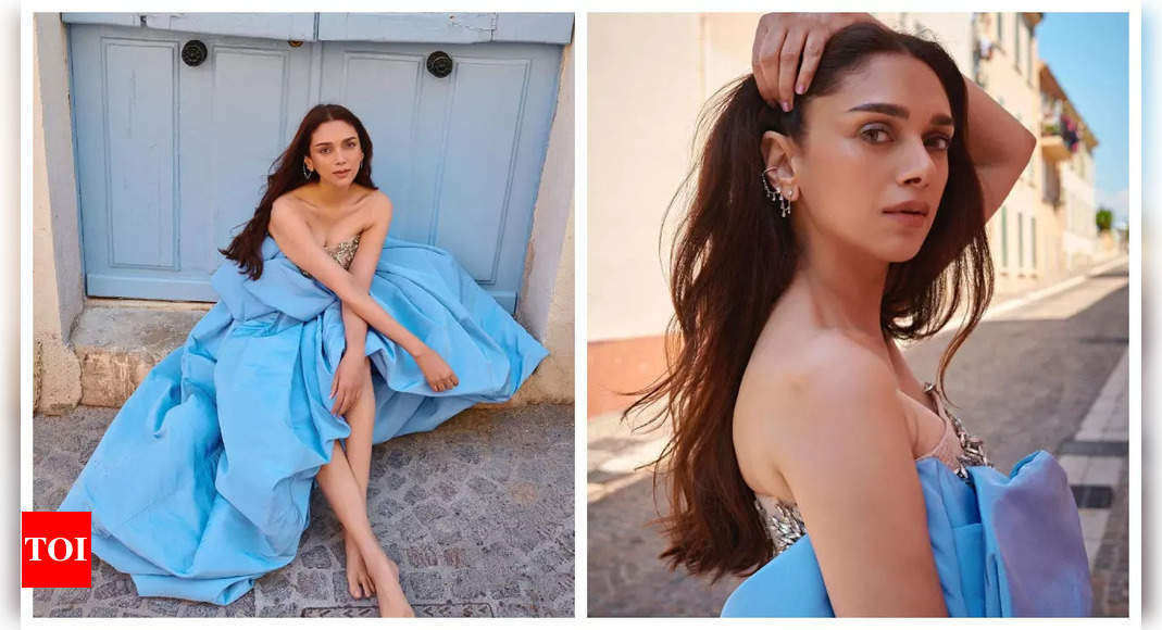 Aditi Rao Hydari looks stunning in a blue gown as she drops her first photos from Cannes 2023 | Hindi Movie News