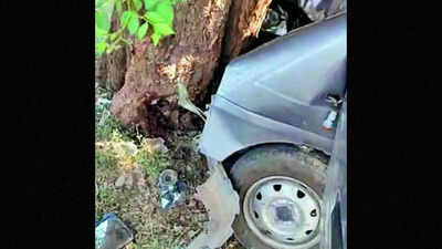 4 friends on way to get driving licence killed as car hits tree in UP's Mathura