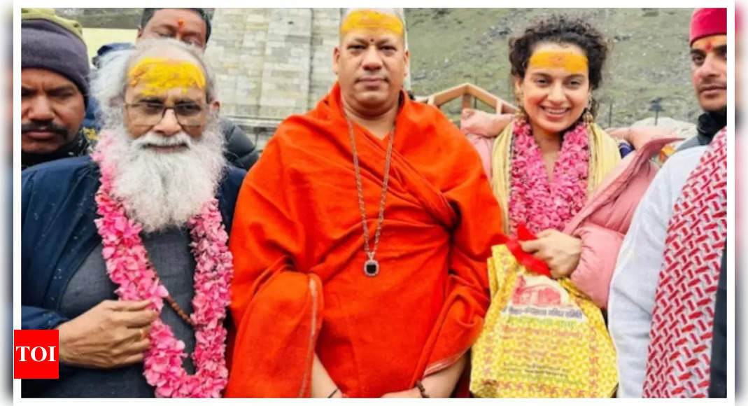 Kangana Ranaut visits Kedarnath temple, posts pics from her spiritual sojourn: See inside | Hindi Movie News