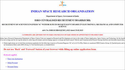 ISRO Recruitment 2023: Online Applications Open for 303 Scientist/Engineer-SC ; Direct link