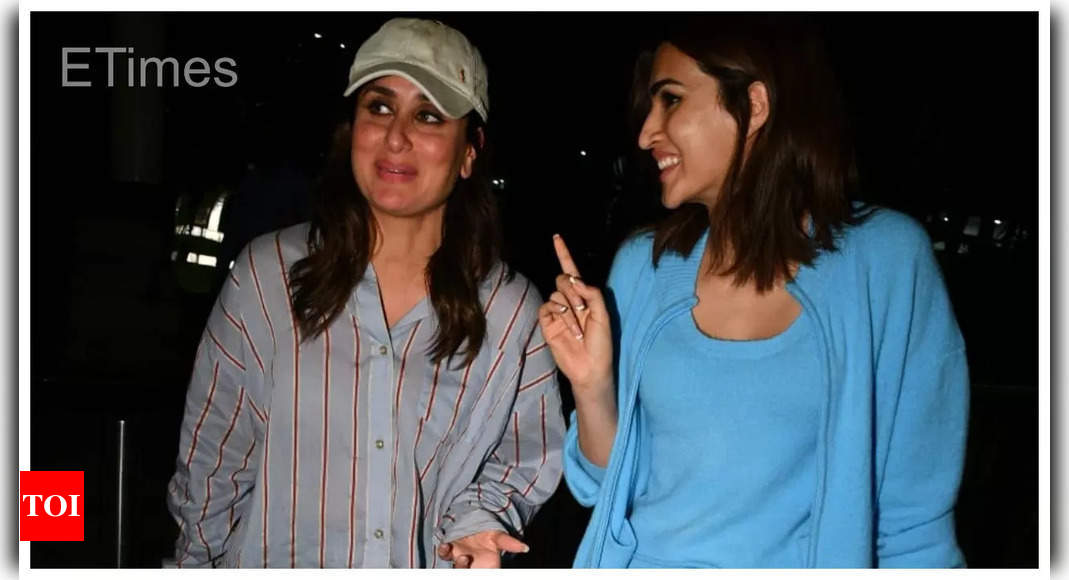 Kareena Kapoor Khan and Kriti Sanon are the new bffs in town as they get snapped at the airport: See pics inside | Hindi Movie News