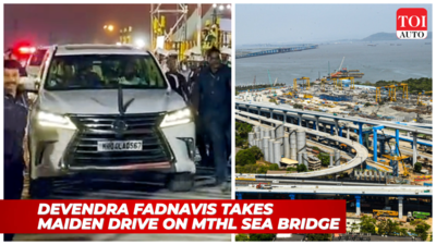 Watch: Devendra Fadnavis drives Lexus LX SUV on India’s longest sea bridge in Mumbai