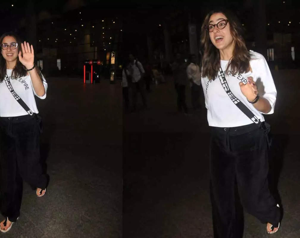 
'Teen baj gaye subha ke guys, bahut thak gai Sara ji'- 'Tired' Sara Ali Khan's SWEET banter with paparazzi at airport
