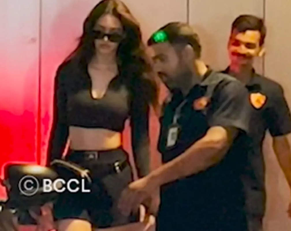 
Disha Patani makes heads turn in black crop-top and matching shorts with sunglasses
