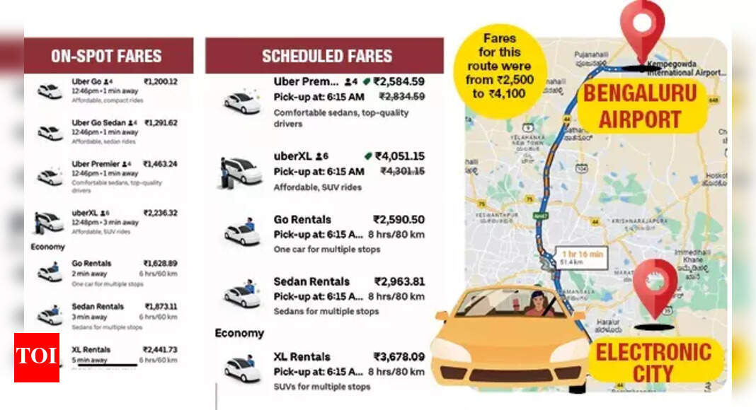 Cab fares from ECity to airport almost as much as flight fares Events Movie News Times of India