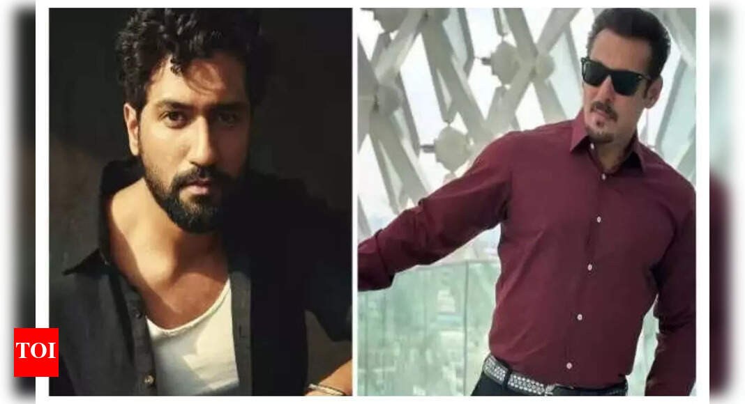 Salman hugs Vicky Kaushal a day after video showed latter being pushed aside by Bhaijaan’s bodyguards | Hindi Movie News