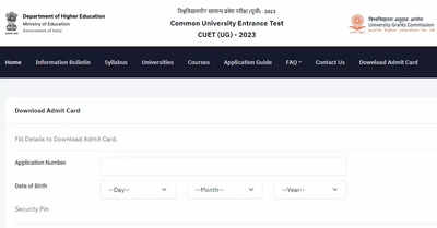 CUET UG Admit Card 2023 released for May 29 to June 2 exams, direct link to download