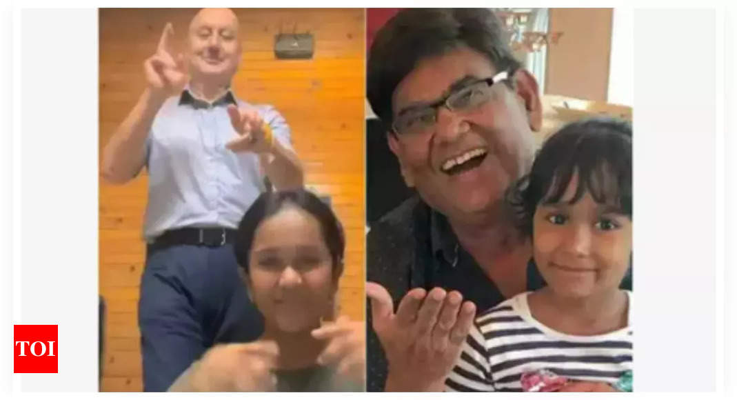 Watch video: Anupam Kher keeps late friend Satish Kaushik and daughter Vanshika’s tradition alive, takes her out on a meal | Hindi Movie News