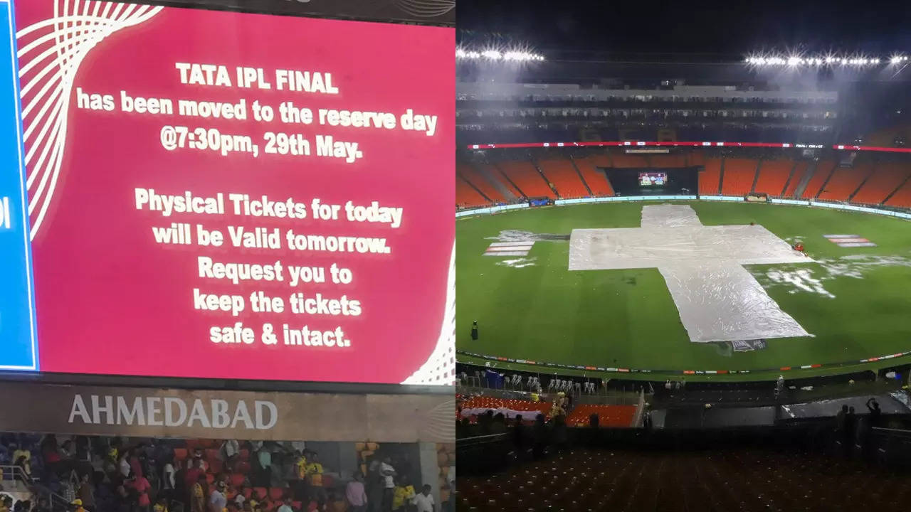 CSK vs GT, IPL 2023 Final Relentless rain moves final between Chennai Super Kings and Gujarat Titans to reserve day Cricket News