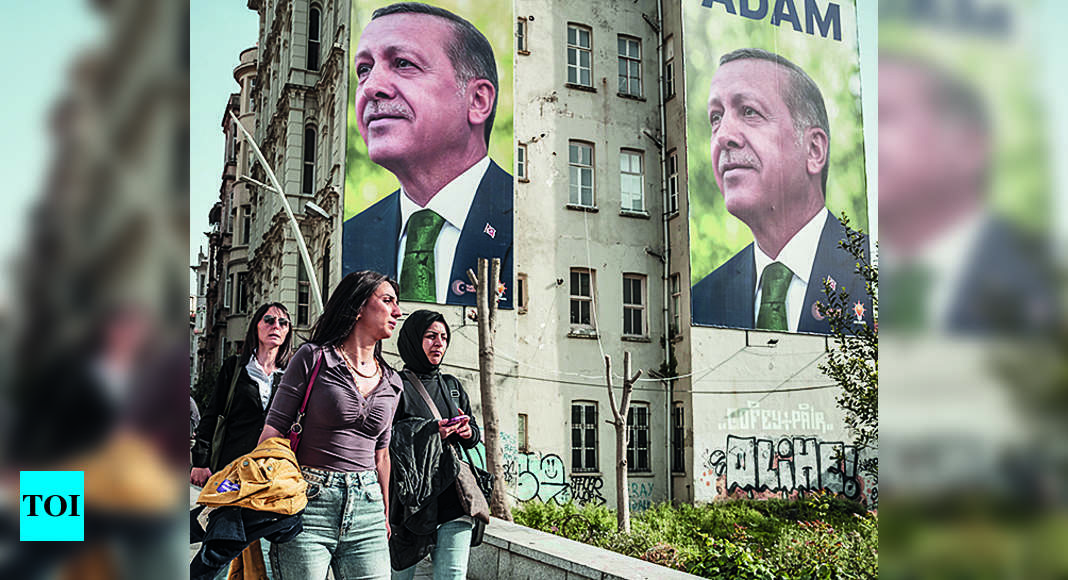 Erdogan: Turkey’s incumbent President Recep Tayyip Erdogan claims victory in poll – Times of India