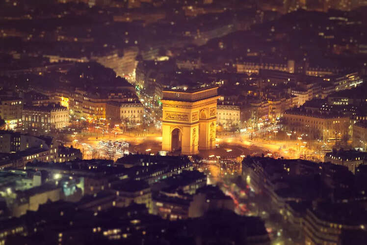 City lights from Arc de Triomphe