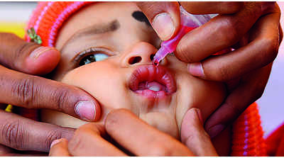 75% of targeted kids given polio vaccine on Day 1