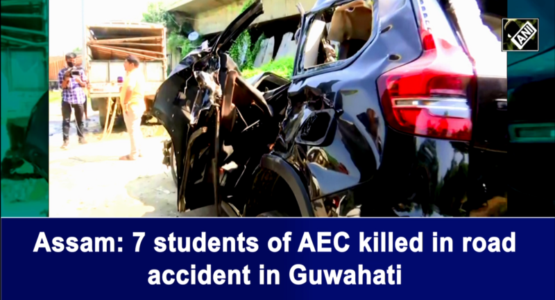 Assam 7 students of AEC killed in road accident in Guwahati