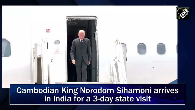 Cambodian King Norodom Sihamoni arrives in India for a 3-day state visit