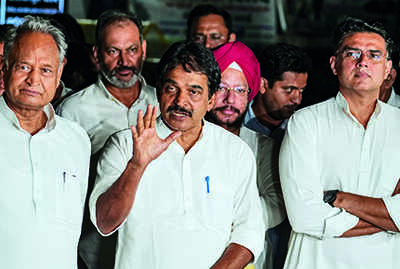Ashok Gehlot, Sachin Pilot meet Congress brass in Delhi, vow to fight Rajasthan polls together