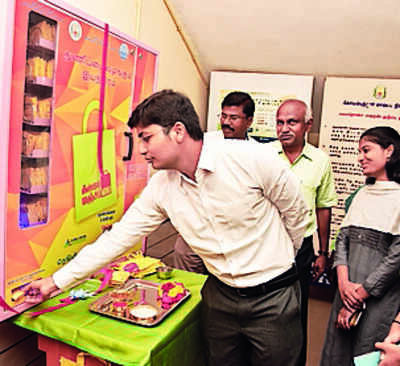 ‘Manjappai’ vending machine installed at district collectorate
