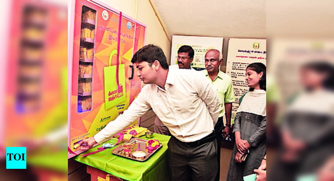 ‘manjappai’ Vending Machine Installed At District Collectorate Coimbatore News Times of India