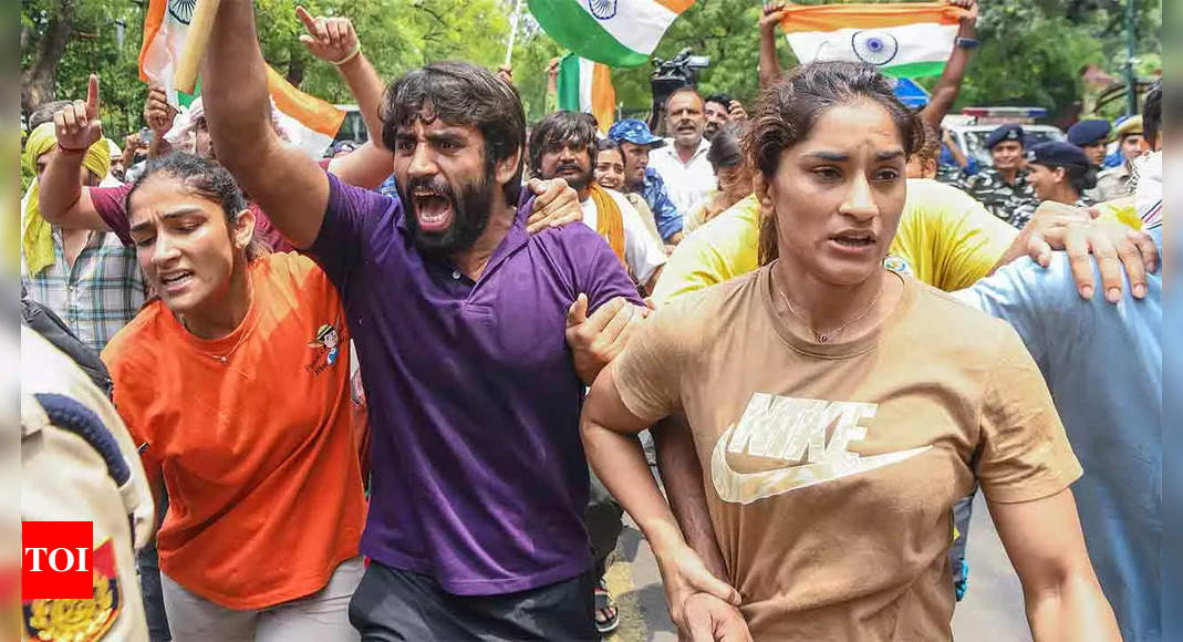 Protesting wrestlers say they will throw their medals into Ganges, sit on hunger strike at India Gate | More sports News – Times of India