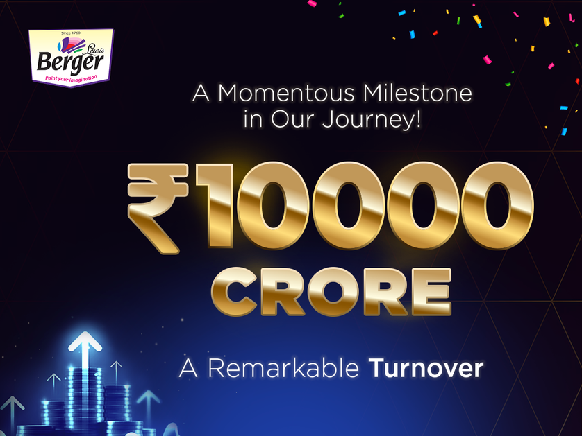 Berger Paints announces landmark Rs. 10,000 crore sales in its centennial year