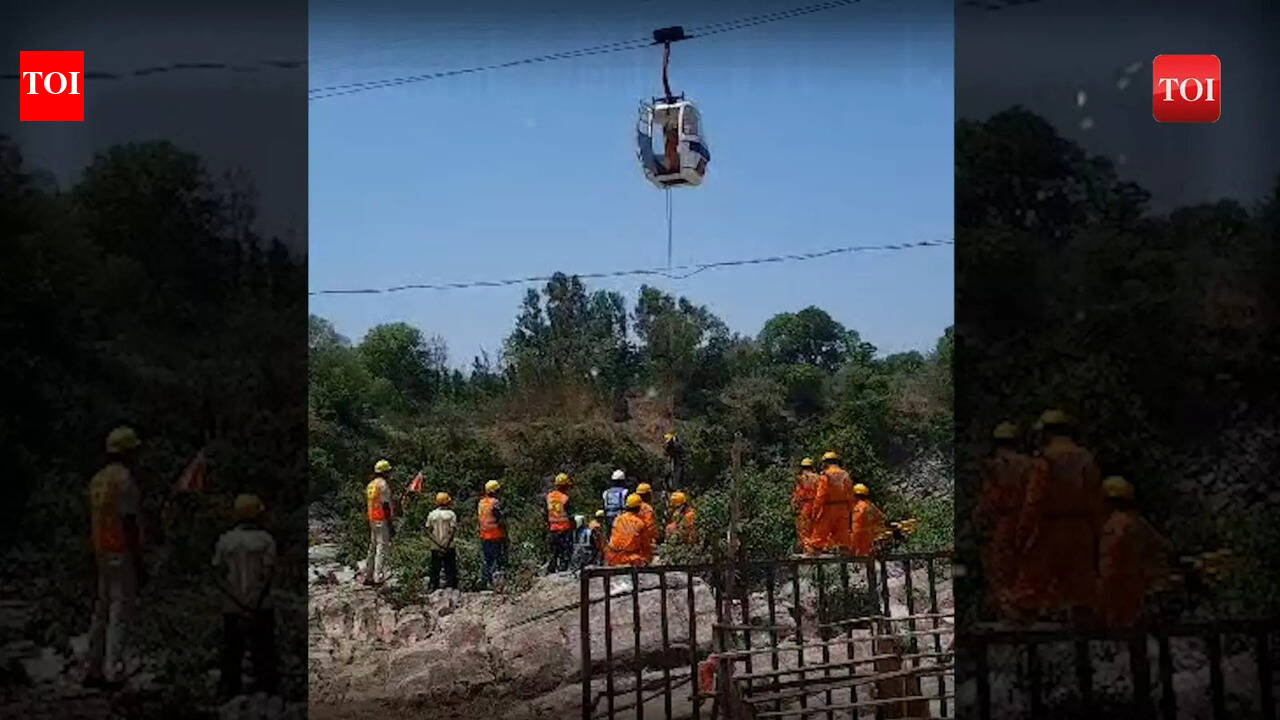 NDRF Conducts Successful Mock Drill on the Bhedaghat Ropeway