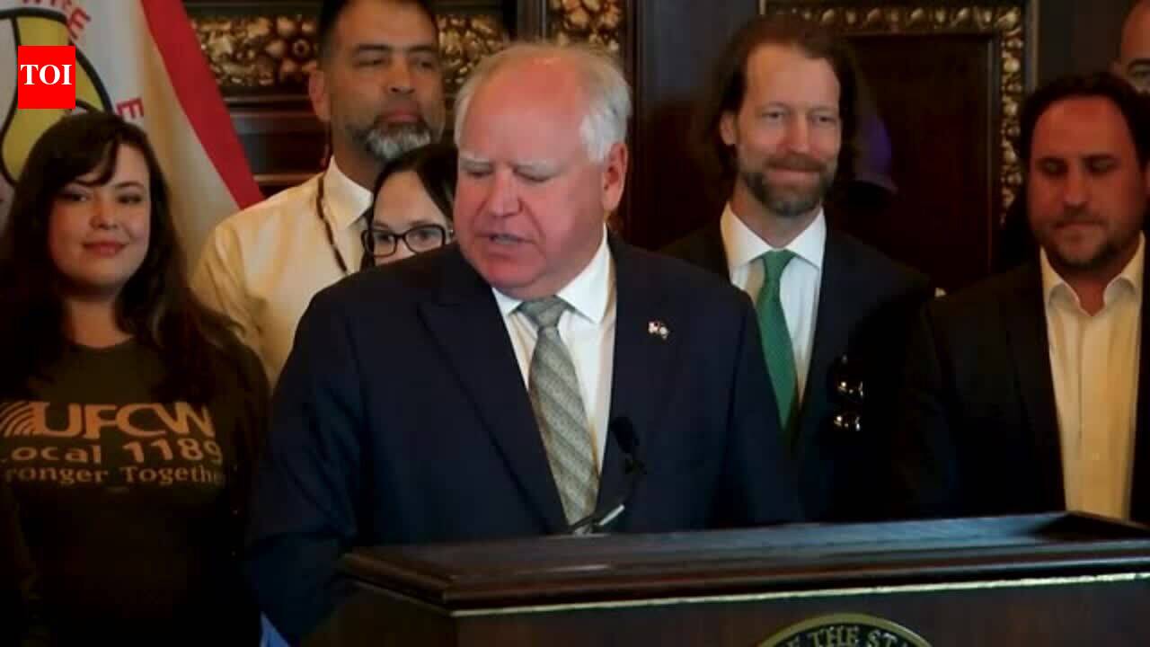 Minnesota Democratic Gov. Tim Walz signs bill legalizing recreational ...