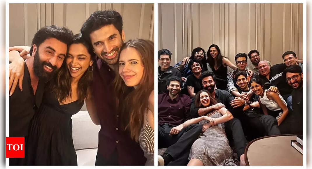 Ranbir Kapoor, Deepika Padukone, Aditya Roy Kapur and Kalki Koechlin had a reunion to celebrate 10 years of ‘Yeh Jawaani Hai Deewani’ last night – See photos | Hindi Movie News