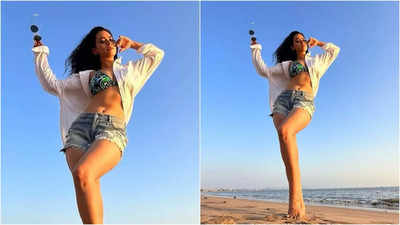 Soundarya Sharma shares a jaw-dropping pic from the beach vacation