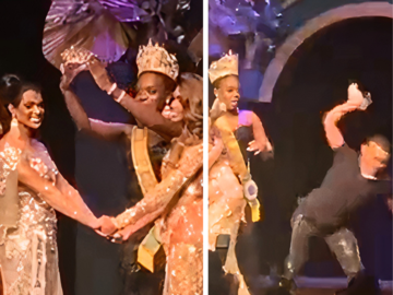 Angry husband smashes LGBTQ+ pageant winner’s crown after his wife comes second