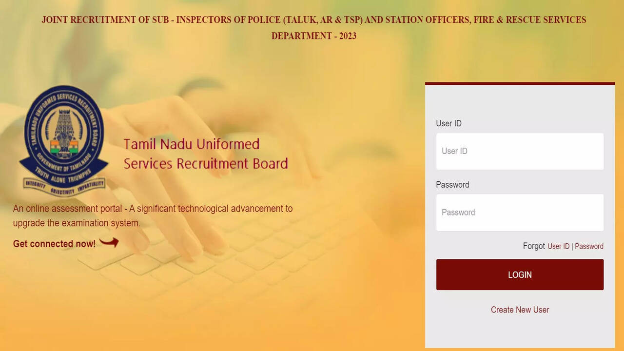 TNUSRB SI 2023: TNUSRB SI Registration 2023 begins on tnusrb.tn.gov.in,  apply here for 621 Sub Inspector posts - Times of India