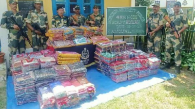 Bsf: BSF seizes smuggled clothing items worth Rs 13 lakh at Meghalaya ...