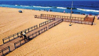 Marina ramp for disabled rebuilt with pathway