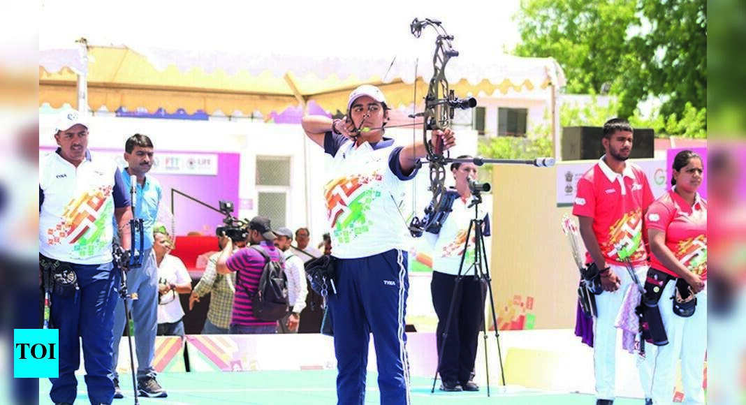 Pragati Clinches Archery Gold Lucknow News Times of India