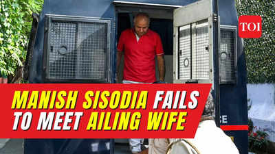 Manish Sisodia arrives at his residence but fails to meet ailing wife, returns to Tihar jail