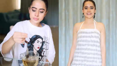 Uorfi Javed says 'Hello frands, chai peelo' as she makes dress out of tea bags; watch video