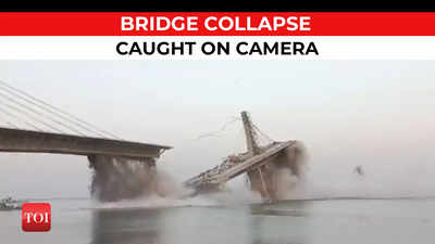 Watch: Under construction bridge collapses in Bihar’s Bhagalpur