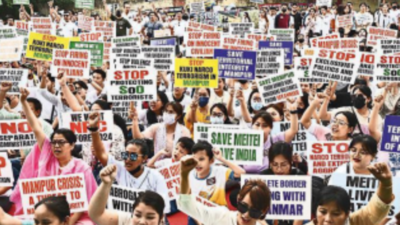 Manipur violence: At Jantar Mantar, a call to act against ‘divisive forces’