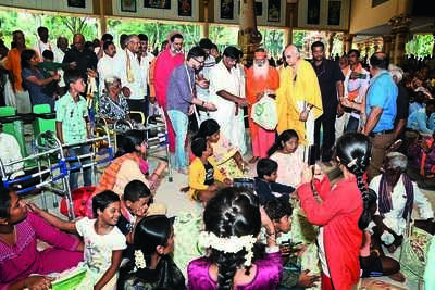 Min lauds contributions of Sachchidananda Swami